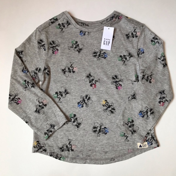 NWT Organic Cotton Gap Disney Minnie Mouse Long Sleeve Shirt Sz 18-24 Months - Picture 6 of 7